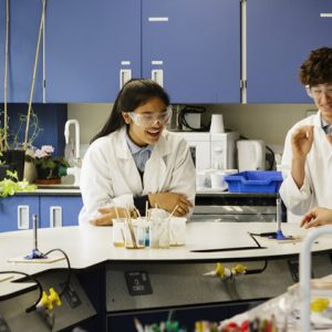 students in a lab