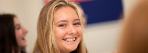 female student smiling