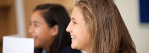 Girl smiling