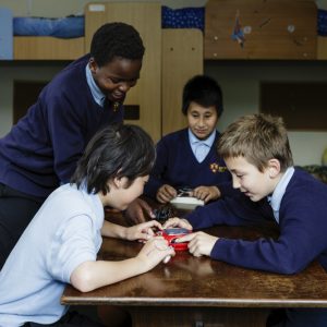 boys playing a game