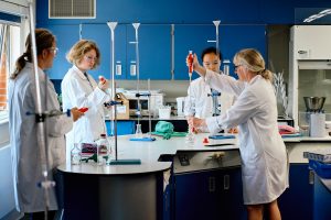 students in a lab