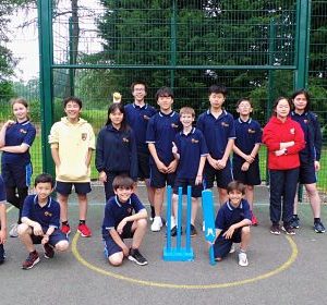 Group of cricket students