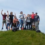 children on a hill