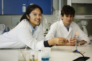 students in the lab