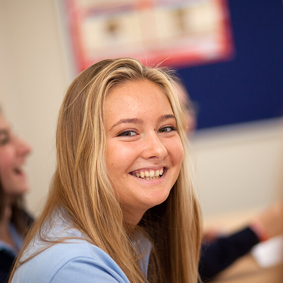 girl smiling