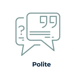 Polite icon
